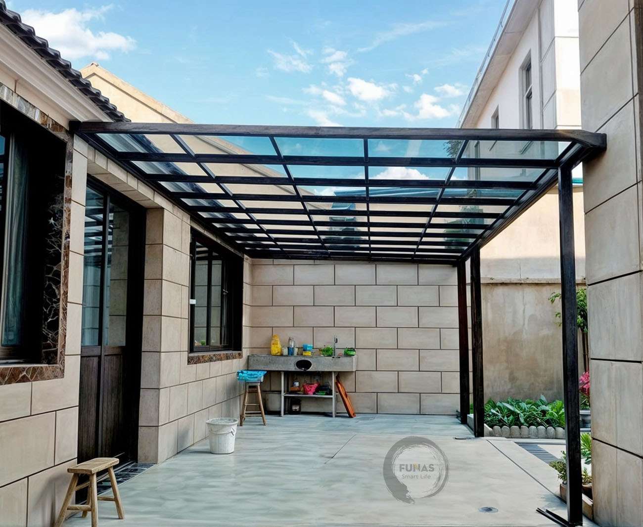 Làm mái che poly giá rẻ tại Phường Long Bình